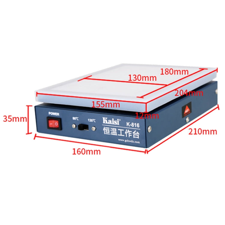 Kaisi K-816 Constant Temperature Heating Plate LCD Screen Open Separator Desoldering Station With Silicone Pad, US Plug - free shipping - PMC TechLife - Order now!