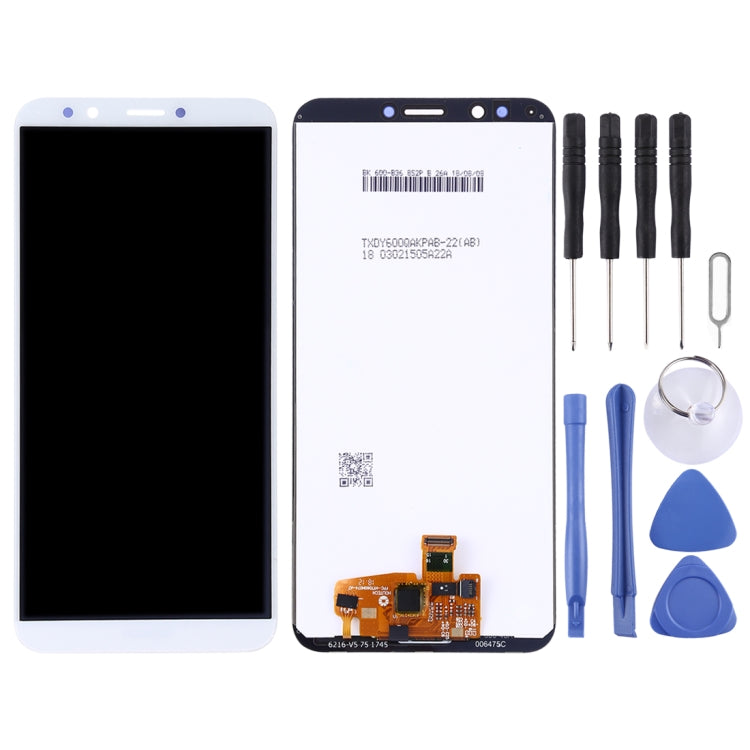 OEM LCD Screen for Huawei Y7 Prime (2018) with Digitizer Full Assembly (White) - free shipping - PMC TechLife - Order now!