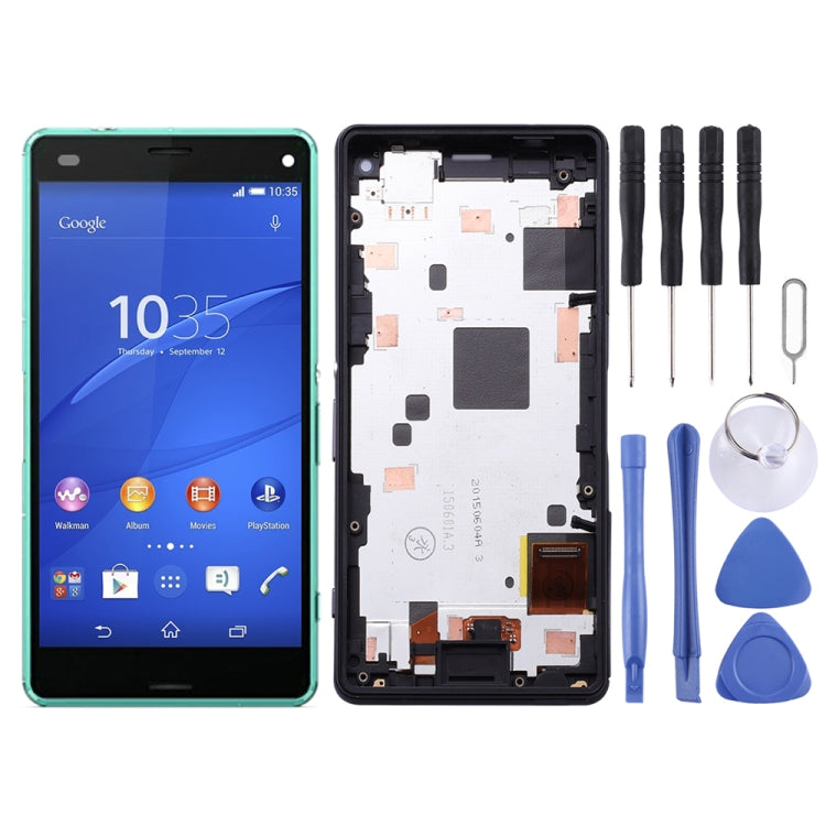 OEM LCD Screen for Sony Xperia Z3 Mini Compact Digitizer Full Assembly with Frame(Green) - free shipping - PMC TechLife - Order now!
