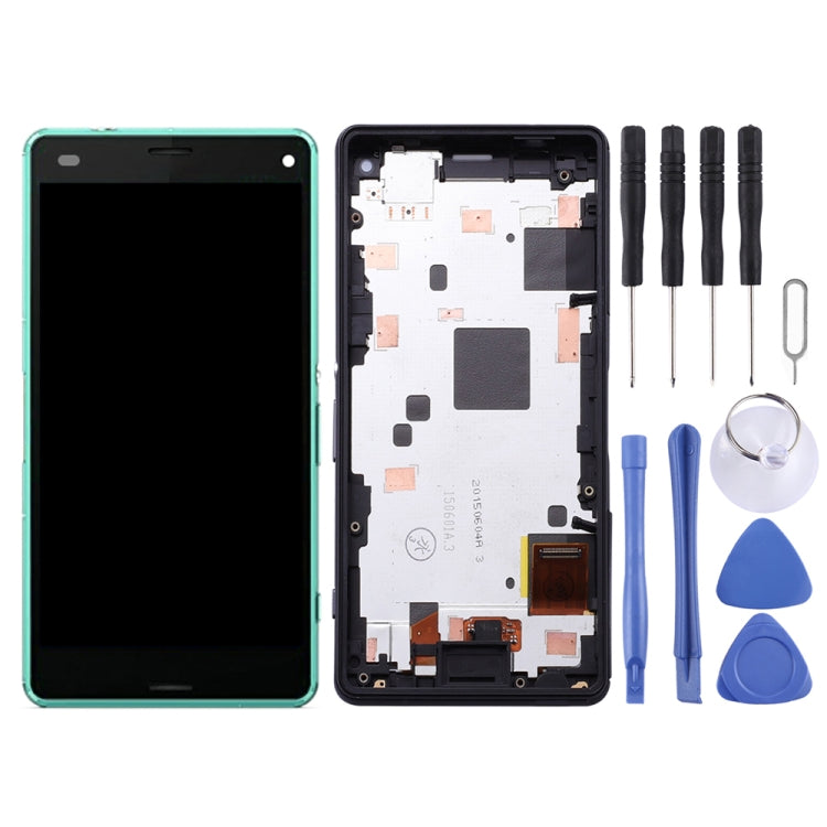 OEM LCD Screen for Sony Xperia Z3 Mini Compact Digitizer Full Assembly with Frame(Green) - free shipping - PMC TechLife - Order now!