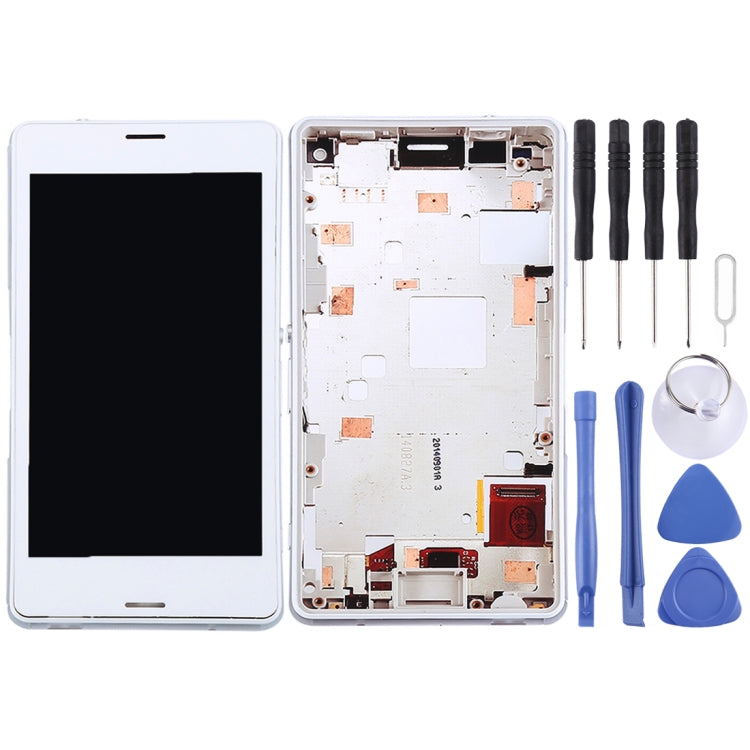 OEM LCD Screen for Sony Xperia Z3 Mini Compact Digitizer Full Assembly with Frame(White) - free shipping - PMC TechLife - Order now!