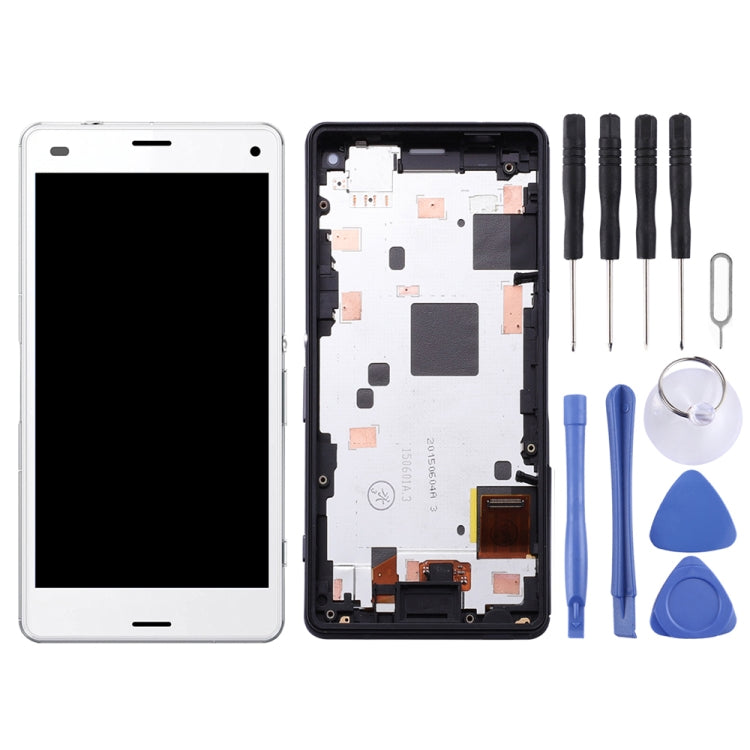 OEM LCD Screen for Sony Xperia Z3 Mini Compact Digitizer Full Assembly with Frame(White) - free shipping - PMC TechLife - Order now!