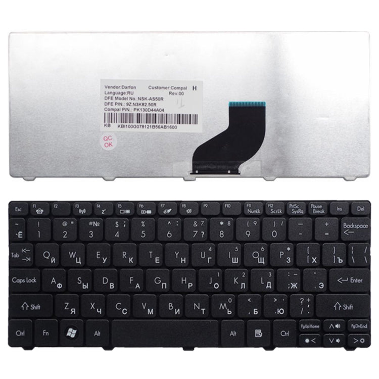 RU Version Russian Laptop Keyboard for Acer Aspire One D255 / D255E / D257 - Replacement Keyboards by PMC TechLife | Online Shopping South Africa | PMC TechLife