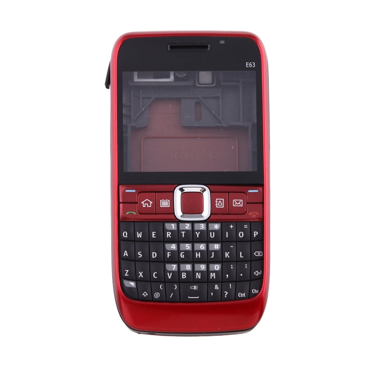 Full Housing Cover (Front Cover + Middle Frame Bezel + Battery Back Cover + Keyboard) for Nokia E63(Red) - Full Housing Cover by PMC TechLife | Online Shopping South Africa | PMC TechLife | Buy Now Pay Later Mobicred