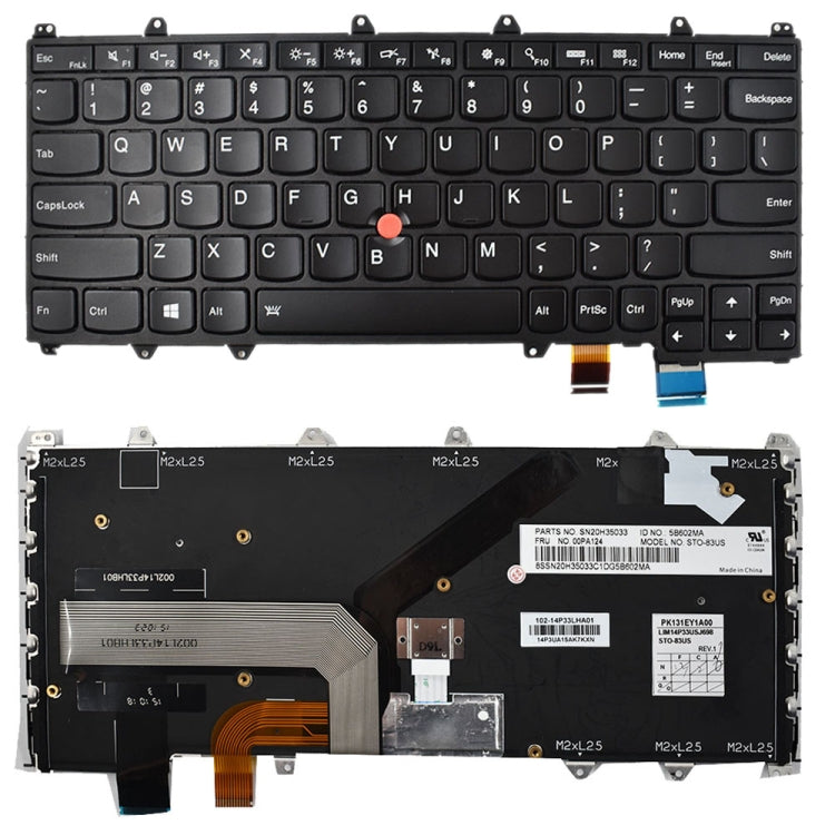 US Version Keyboard for Lenovo IBM ThinkPad Yoga 260 12.5 Inch - Replacement Keyboards by PMC TechLife | Online Shopping South Africa | PMC TechLife
