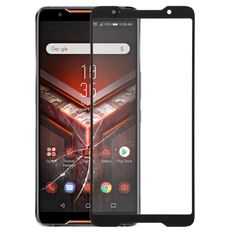 Front Screen Outer Glass Lens for Asus ROG Phone / ZS600KL (Black) - free shipping - PMC TechLife - Order now!