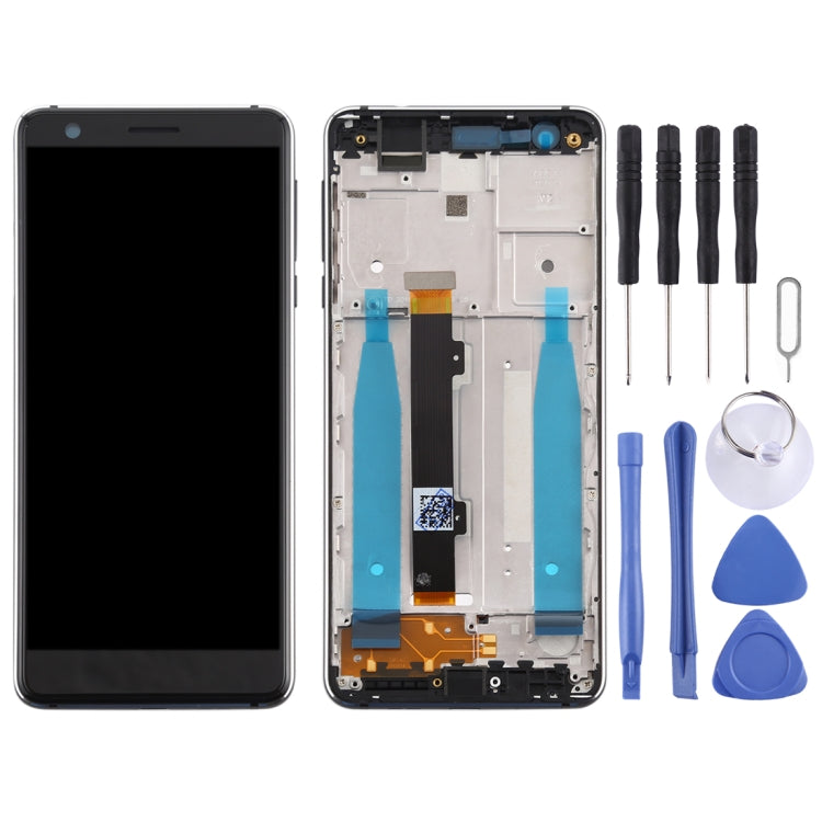 TFT LCD Screen for Nokia 3.1 TA-1049 TA-1057 TA-1063 TA-1070 Digitizer Full Assembly with Frame & Side Keys (Black) - free shipping - PMC TechLife - Order now!