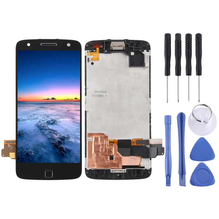 Original LCD Screen for Motorola Moto Z Force XT1650-02 Digitizer Full Assembly with Frame (Black) - free shipping - PMC TechLife - Order now!