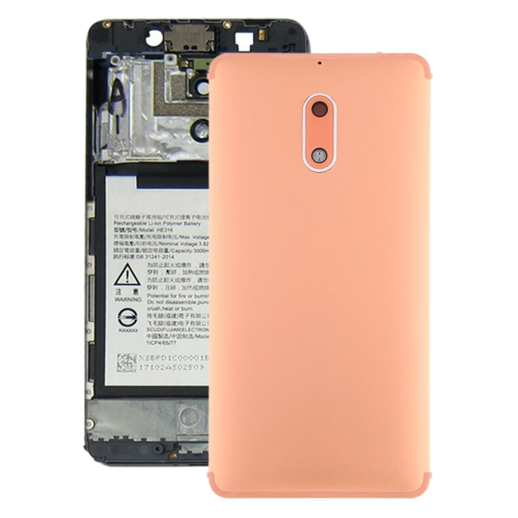 Battery Back Cover with Camera Lens & Side Keys for Nokia 6 TA-1000 TA-1003 TA-1021 TA-1025 TA-1033 TA-1039(Gold) - Back Cover by PMC TechLife | Online Shopping South Africa | PMC TechLife