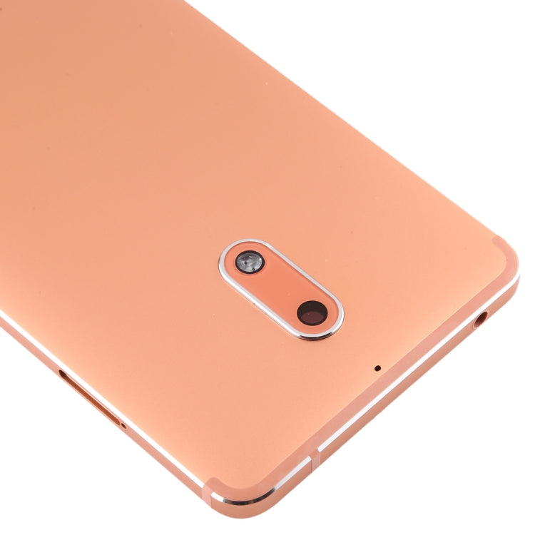 Battery Back Cover with Camera Lens & Side Keys for Nokia 6 TA-1000 TA-1003 TA-1021 TA-1025 TA-1033 TA-1039(Gold) - Back Cover by PMC TechLife | Online Shopping South Africa | PMC TechLife