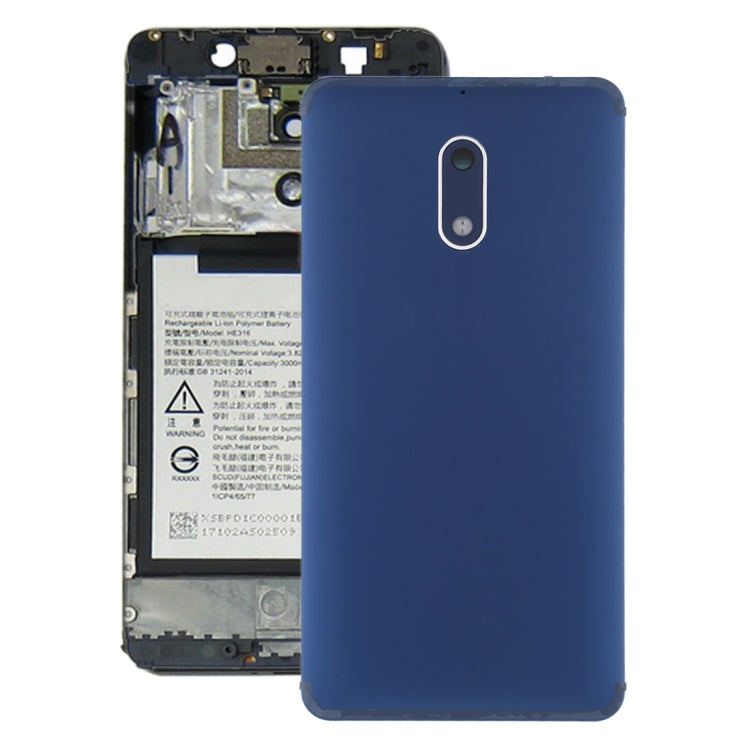 Battery Back Cover with Camera Lens & Side Keys for Nokia 6 TA-1000 TA-1003 TA-1021 TA-1025 TA-1033 TA-1039(Blue) - Back Cover by PMC TechLife | Online Shopping South Africa | PMC TechLife