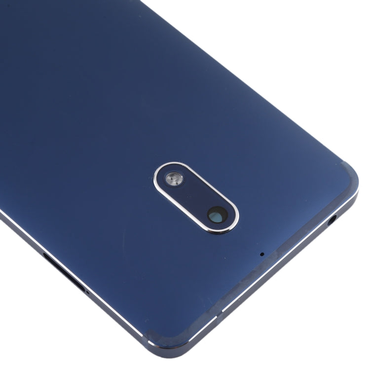 Battery Back Cover with Camera Lens & Side Keys for Nokia 6 TA-1000 TA-1003 TA-1021 TA-1025 TA-1033 TA-1039(Blue) - Back Cover by PMC TechLife | Online Shopping South Africa | PMC TechLife