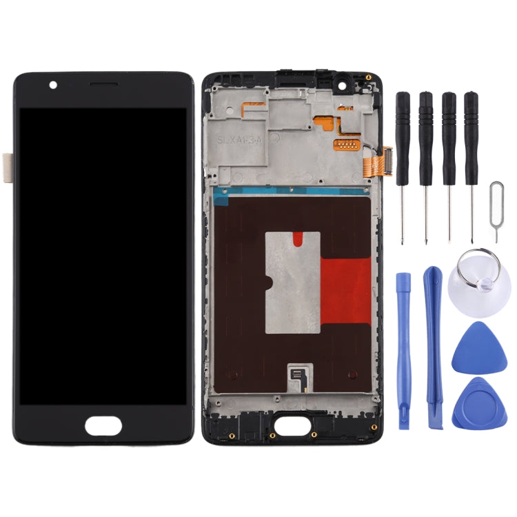 For OnePlus 3 / 3T A3000 A3010 TFT Material LCD Screen and Digitizer Full Assembly with Frame (Black) - free shipping - PMC TechLife - Order now!