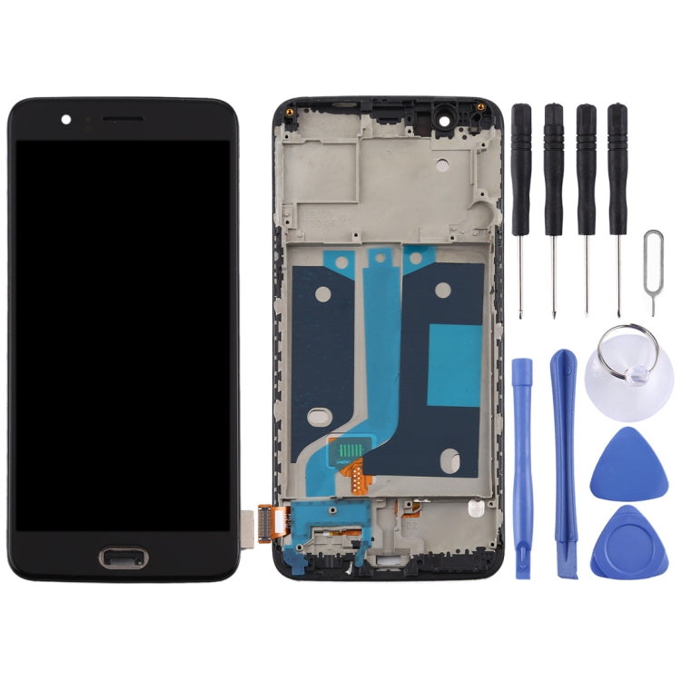 For OnePlus 5 A5000 TFT Material LCD Screen and Digitizer Full Assembly with Frame (Black) - LCD Screen by PMC TechLife | Online Shopping South Africa | PMC TechLife | Buy Now Pay Later Mobicred