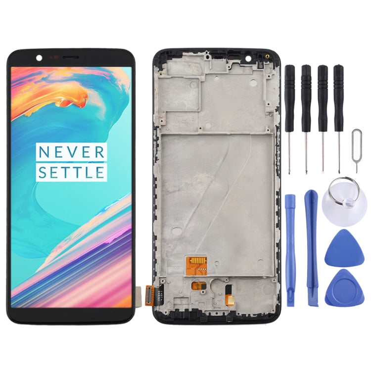 For OnePlus 5T A5010 TFT Material LCD Screen and Digitizer Full Assembly with Frame (Black) - LCD Screen by PMC TechLife | Online Shopping South Africa | PMC TechLife