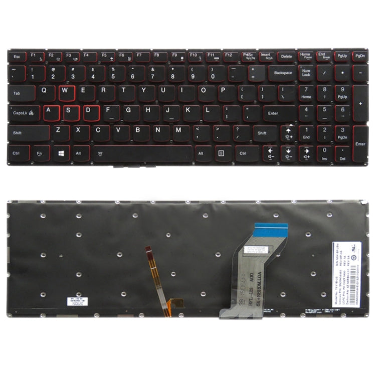 US Version Keyboard with Keyboard Backlight for Lenovo Ideapad Y700 Y700-15 Y700-15ISK Y700-15ACZ Y700-17ISK Y700-15ISE - Replacement Keyboards by PMC TechLife | Online Shopping South Africa | PMC TechLife