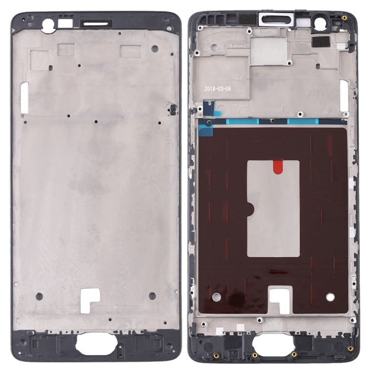 For OnePlus 3 / 3T / A3003 / A3000 / A3100 Front Housing LCD Frame Bezel Plate (Black) - Frame Bezel Plate by PMC TechLife | Online Shopping South Africa | PMC TechLife