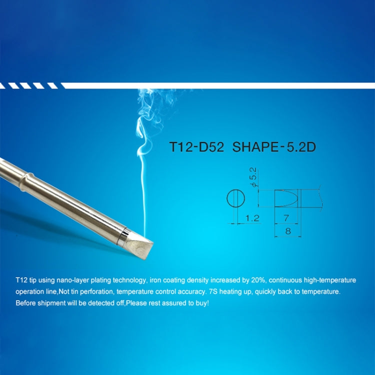 QUICKO T12-D52 Lead-free Soldering Iron Tip - Soldering Iron Tip by Quicko | Online Shopping South Africa | PMC TechLife | Buy Now Pay Later Mobicred