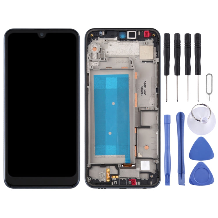 LCD Screen and Digitizer Full Assembly with Frame for LG Q60 X525ZA X525BAW X525HA X525ZAW / LG X6 2019 LMX625N X625N X525,Single SIM (Black) - free shipping - PMC TechLife - Order now!