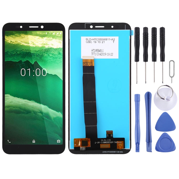 TFT LCD Screen for Nokia C1 with Digitizer Full Assembly (Black) - free shipping - PMC TechLife - Order now!