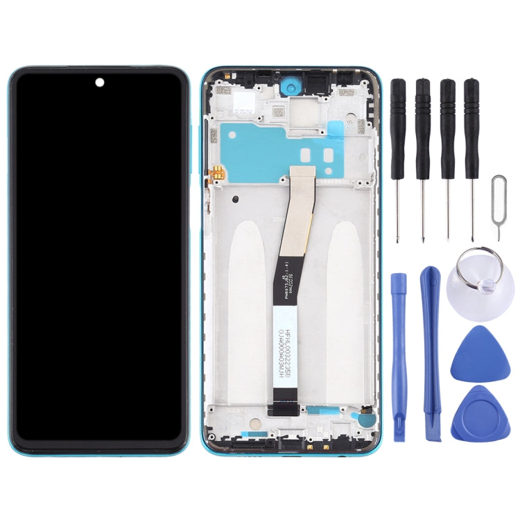 LCD Screen and Digitizer Full Assembly with Frame for Xiaomi Redmi Note 9S / Redmi Note 9 Pro Max / Redmi Note 9 Pro (India) / Redmi Note 9 Pro / Note 10 Lite(Blue) - free shipping - PMC TechLife - Order now!