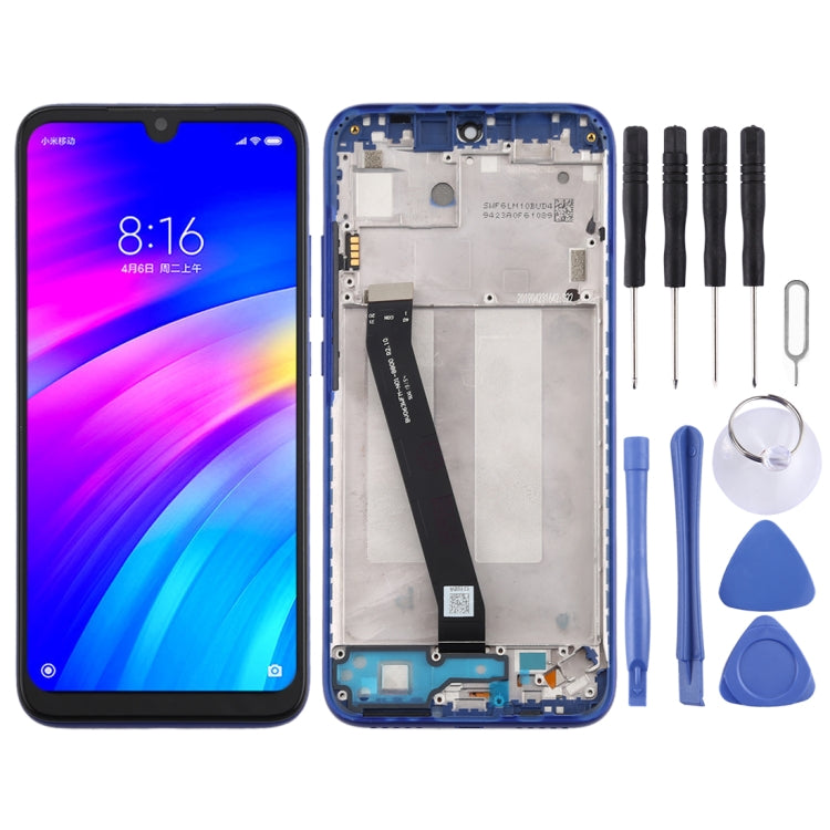 TFT LCD Screen for Xiaomi Redmi 7 Digitizer Full Assembly with Frame(Blue) - free shipping - PMC TechLife - Order now!