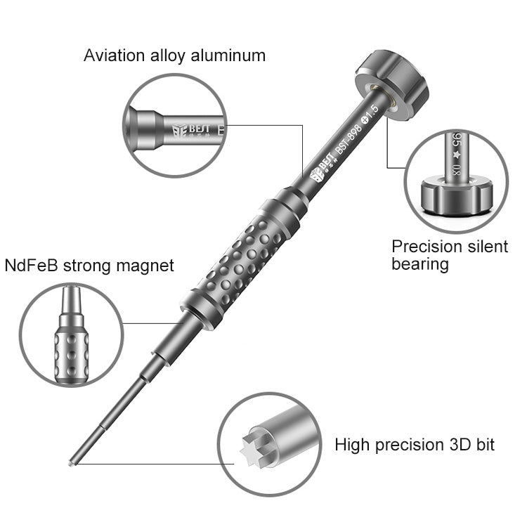 BEST BST-898 6 in 1 3D Screwdriver For Mobile Phone Dismantling - free shipping - PMC TechLife - Order now!