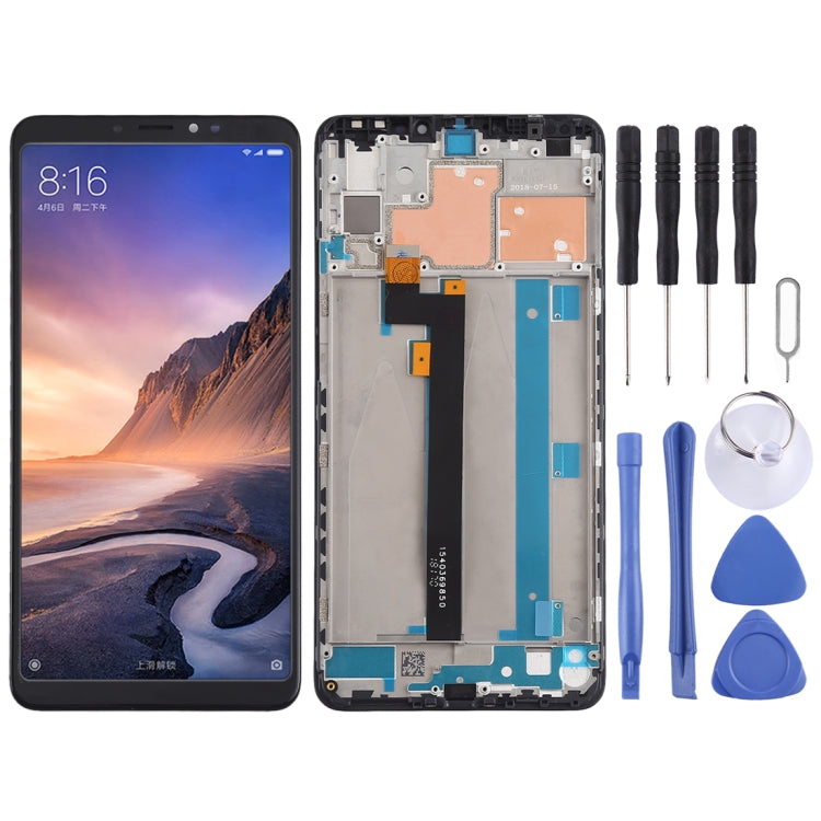 TFT LCD Screen for Xiaomi Mi Max 3 Digitizer Full Assembly with Frame(Black) - free shipping - PMC TechLife - Order now!