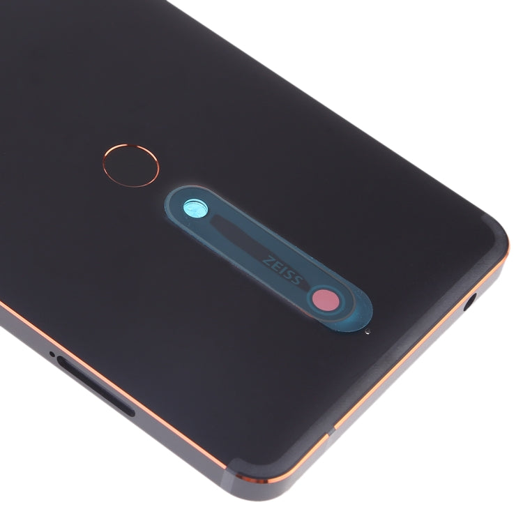 Battery Back Cover with Camera Lens & Side Keys & Fingerprint Sensor for Nokia 6.1 / 6 (2018) / 6 (2nd Gen)(Black) - Back Cover by PMC TechLife | Online Shopping South Africa | PMC TechLife | Buy Now Pay Later Mobicred