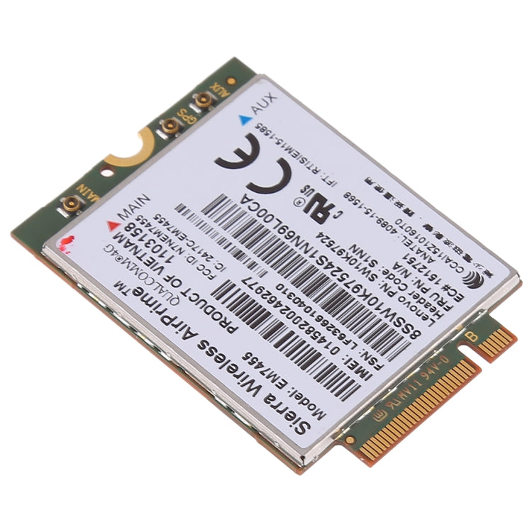 EM7455 Sierra Wireless FDD/TDD LTE Cat6 4G Module, 4G CARD for Lenovo laptop ThinkPad P50 P50S P40 Yoga L460 T460 T460P T460S - Add-on Cards by PMC TechLife | Online Shopping South Africa | PMC TechLife