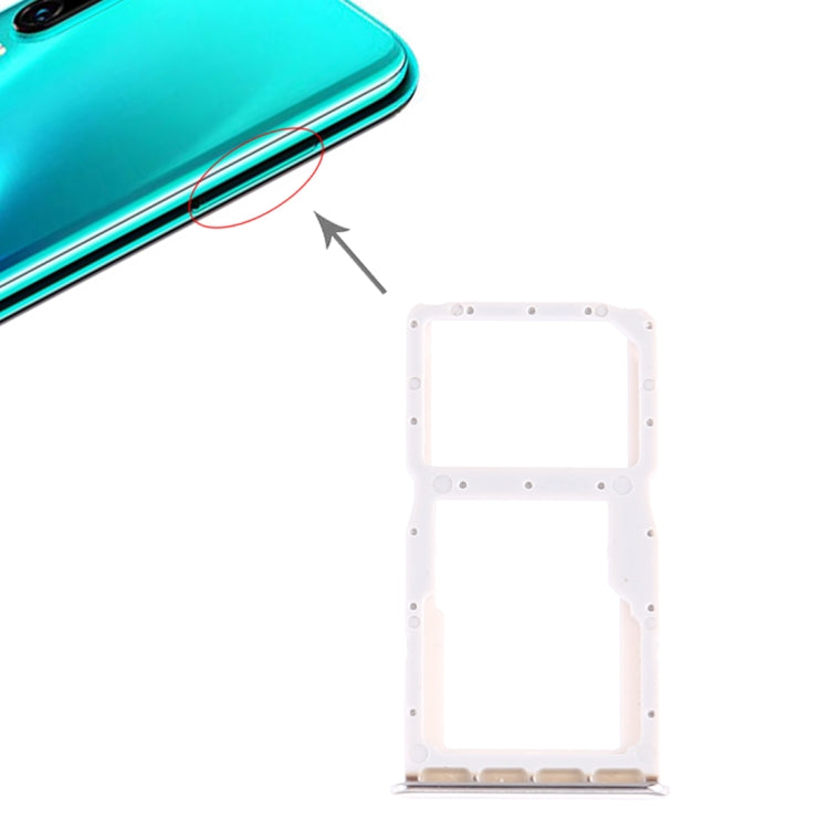 SIM Card Tray + SIM Card Tray / Micro SD Card Tray for Huawei P30 Lite (White) - free shipping - PMC TechLife - Order now!