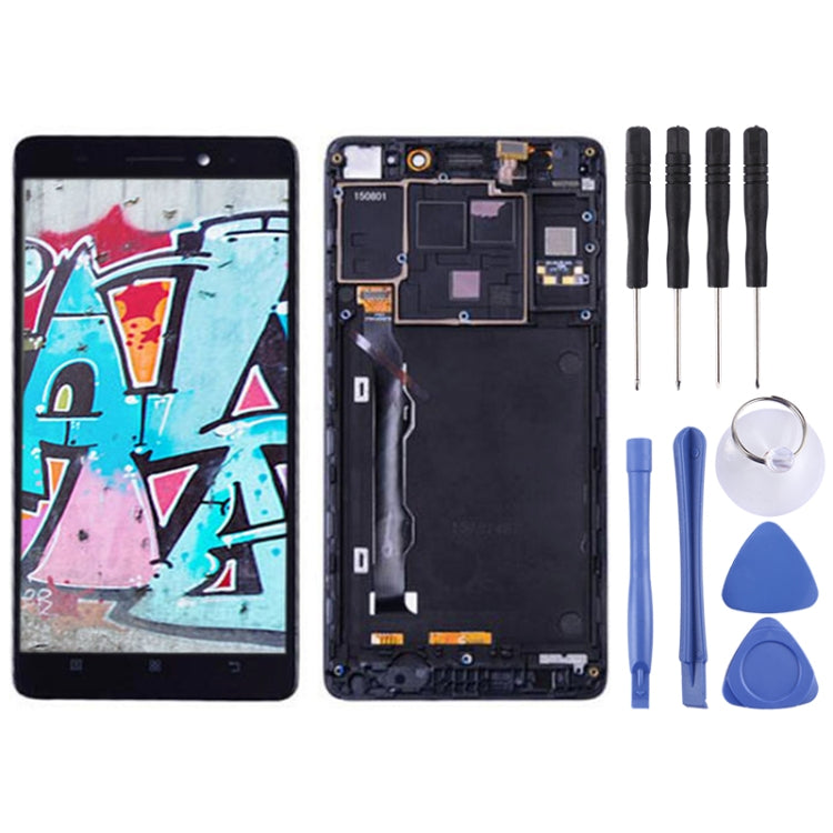 OEM LCD Screen for Lenovo K3 Note / K50-T5 Digitizer Full Assembly with Frame (Black) - free shipping - PMC TechLife - Order now!