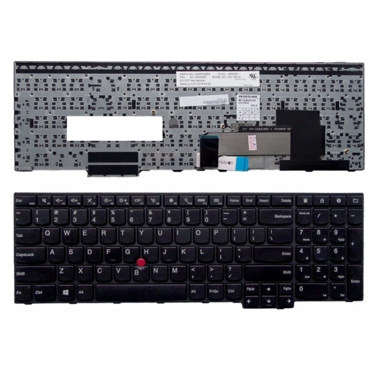 US Version English Laptop Keyboard with Pointing Sticks for Lenovo IBM Thinkpad E550 / E555 / E550C - Replacement Keyboards by PMC TechLife | Online Shopping South Africa | PMC TechLife