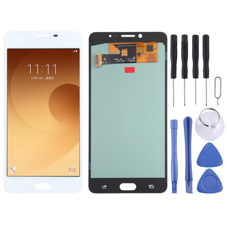 OLED Material LCD Screen and Digitizer Full Assembly for Samsung Galaxy C9 Pro SM-C9000/C900(White) - free shipping - PMC TechLife - Order now!