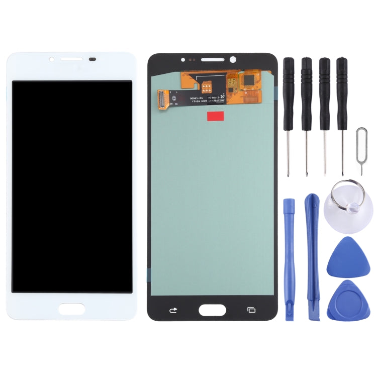OLED Material LCD Screen and Digitizer Full Assembly for Samsung Galaxy C9 Pro SM-C9000/C900(White) - free shipping - PMC TechLife - Order now!