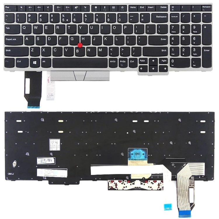 US Version Keyboard for Lenovo Thinkpad E580 E585 E590 E595 T590 P53S L580 L590 P52 P72 P53 P73 (Silver) - Replacement Keyboards by PMC TechLife | Online Shopping South Africa | PMC TechLife