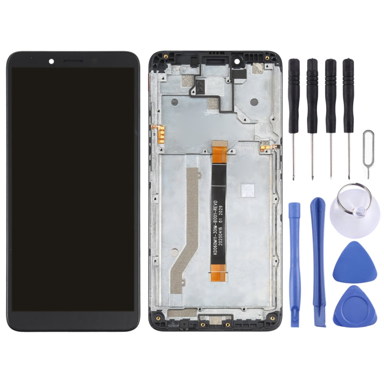 LCD Screen and Digitizer Full Assembly with Frame for Nokia C3(Black) - free shipping - PMC TechLife - Order now!
