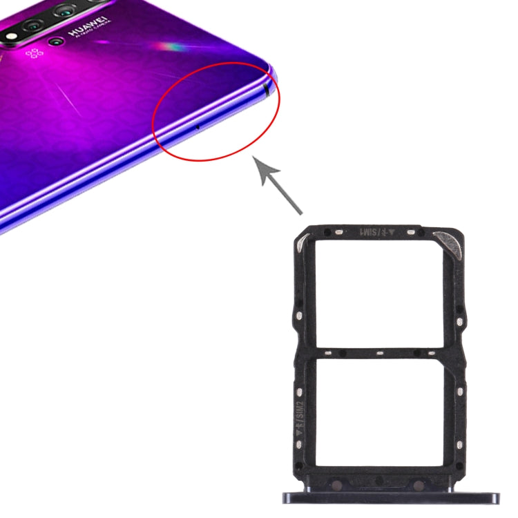 SIM Card Tray + SIM Card Tray for Huawei Nova 5T (Black) - free shipping - PMC TechLife - Order now!