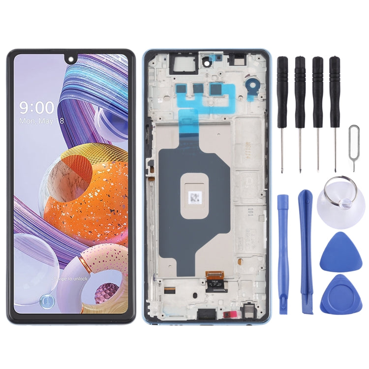 Original LCD Screen for LG Stylo 6 / K71 LMQ730TM LM-Q730TM LMQ730HA LM-Q730HA Digitizer Full Assembly with Frame (Blue) - free shipping - PMC TechLife - Order now!