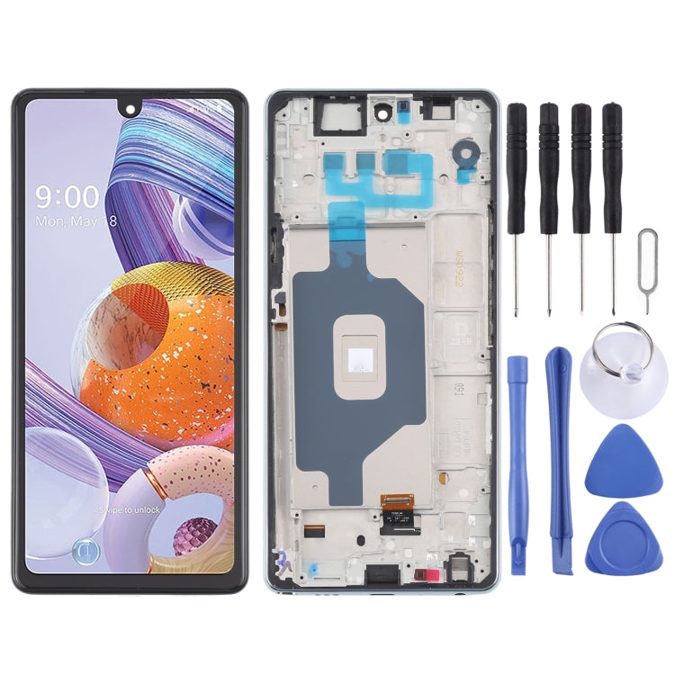 Original LCD Screen for LG Stylo 6 / K71 LMQ730TM LM-Q730TM LMQ730HA LM-Q730HA Digitizer Full Assembly with Frame (Silver) - free shipping - PMC TechLife - Order now!