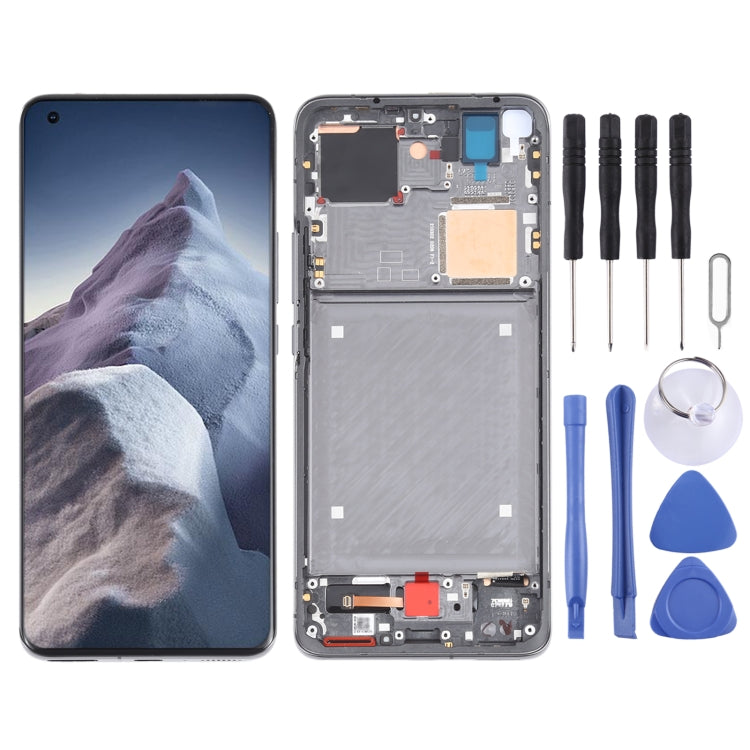 Original AMOLED Material LCD Screen and Digitizer Full Assembly With Frame for Xiaomi Mi 11 Ultra / Mi 11 Pro M2102K1G M2102K1C M2102K1AC(Black) - free shipping - PMC TechLife - Order now!