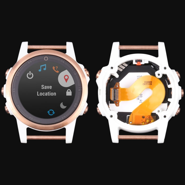 LCD Screen and Digitizer Full Assembly With Frame for Garmin Fenix 5S (Sapphire Version)(White) -  by PMC TechLife | Online Shopping South Africa | PMC TechLife