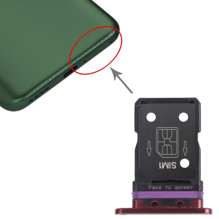 For OPPO Realme X50 Pro 5G RMX2075, RMX2071, RMX2076  SIM Card Tray + SIM Card Tray (Red) - Card Tray by PMC TechLife | Online Shopping South Africa | PMC TechLife | Buy Now Pay Later Mobicred