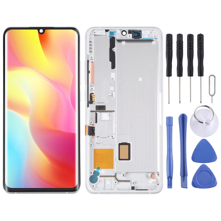 AMOLED LCD Screen for Xiaomi Mi Note 10 Lite M2002F4LG Digitizer Full Assembly with Frame(Silver) - free shipping - PMC TechLife - Order now!