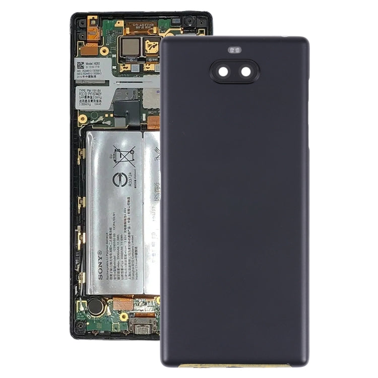 Battery Back Cover for Sony Xperia 10 Plus(Black) - Back Cover by PMC TechLife | Online Shopping South Africa | PMC TechLife