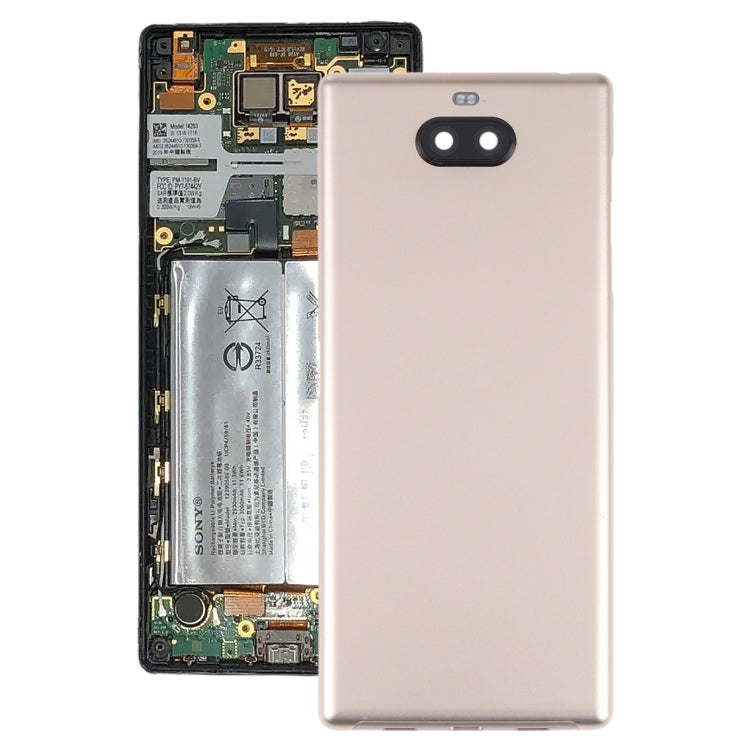 Battery Back Cover for Sony Xperia 10 Plus(Gold) - Back Cover by PMC TechLife | Online Shopping South Africa | PMC TechLife