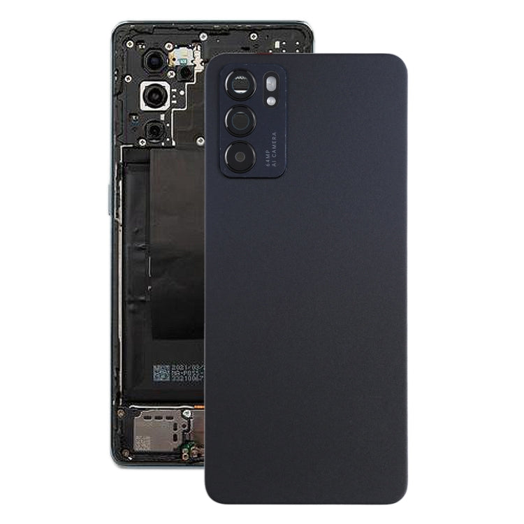 For OPPO Reno6 5G PEQM00, CPH2251 Original Battery Back Cover (Black) - Back Cover by PMC TechLife | Online Shopping South Africa | PMC TechLife