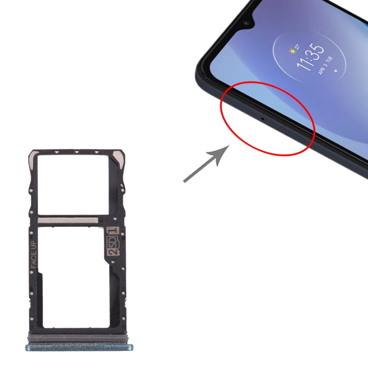 For Motorola Moto G50 SIM Card Tray + Micro SD Card Tray (Green) - Card Socket by PMC TechLife | Online Shopping South Africa | PMC TechLife | Buy Now Pay Later Mobicred