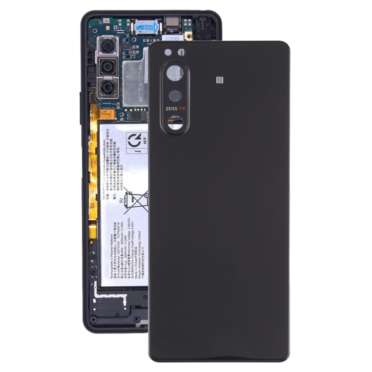 Battery Back Cover with Camera Lens Cover for Sony Xperia 5 II(Black) - Back Cover by PMC TechLife | Online Shopping South Africa | PMC TechLife