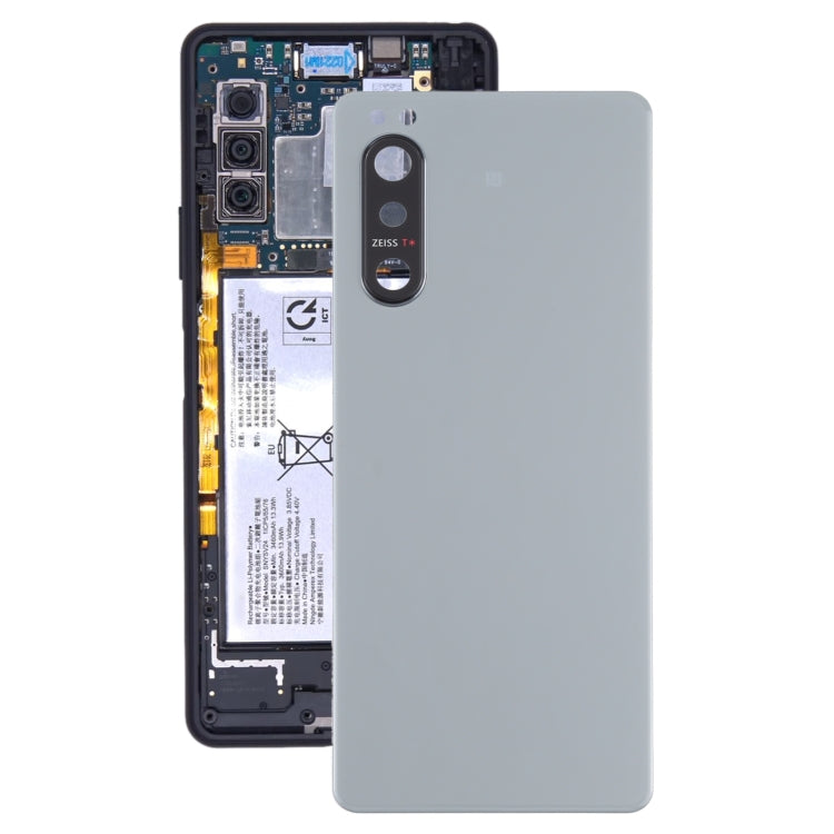 Battery Back Cover with Camera Lens Cover for Sony Xperia 5 II(Grey) - Back Cover by PMC TechLife | Online Shopping South Africa | PMC TechLife